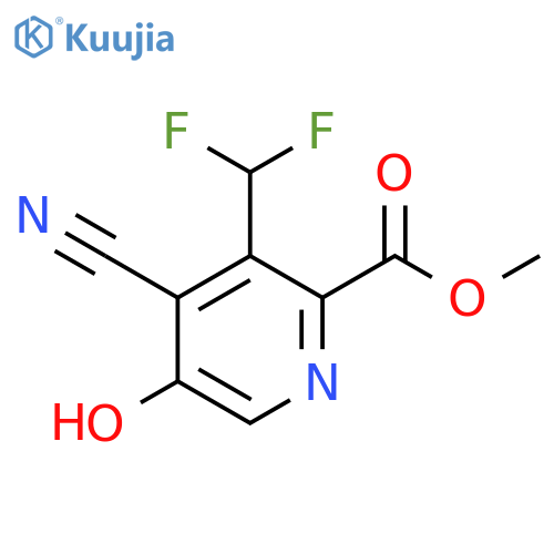 Methyl 4-cyano-3-(difluoromethyl)-5-hydroxypyridine-2-carboxylate structure
