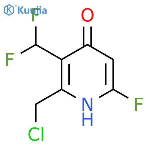 2-(Chloromethyl)-3-(difluoromethyl)-6-fluoro-4-hydroxypyridine structure