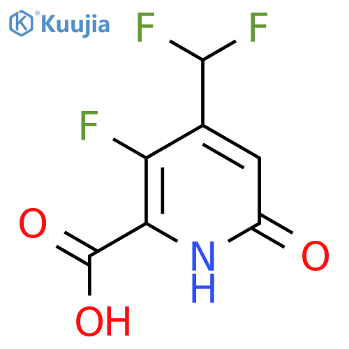 4-(Difluoromethyl)-3-fluoro-6-hydroxypyridine-2-carboxylic acid structure