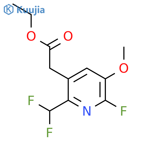 Ethyl 2-(difluoromethyl)-6-fluoro-5-methoxypyridine-3-acetate structure