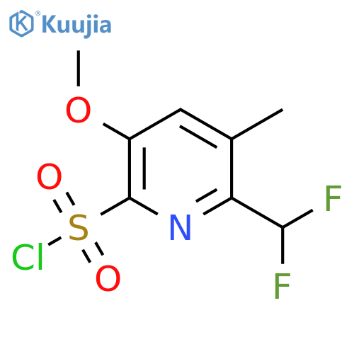 2-(Difluoromethyl)-5-methoxy-3-methylpyridine-6-sulfonyl chloride structure