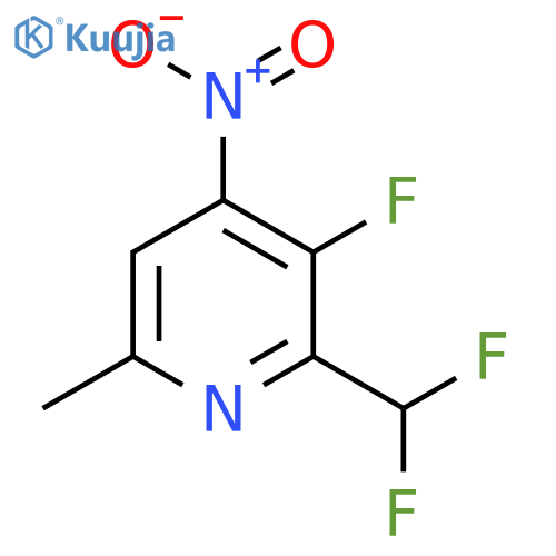 2-(Difluoromethyl)-3-fluoro-6-methyl-4-nitropyridine structure
