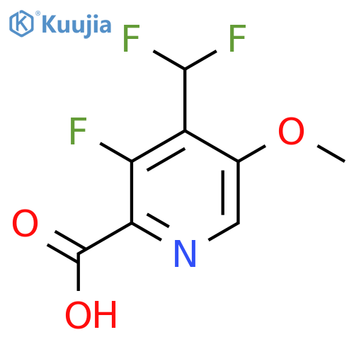 4-(Difluoromethyl)-3-fluoro-5-methoxypyridine-2-carboxylic acid structure