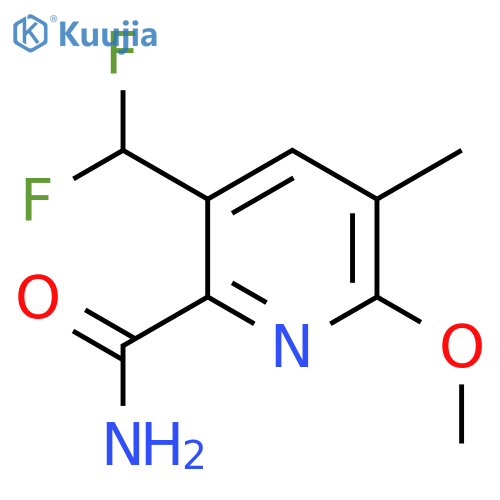 5-(Difluoromethyl)-2-methoxy-3-methylpyridine-6-carboxamide structure