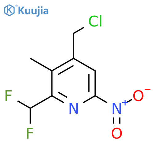 4-(Chloromethyl)-2-(difluoromethyl)-3-methyl-6-nitropyridine structure