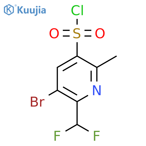 3-Bromo-2-(difluoromethyl)-6-methylpyridine-5-sulfonyl chloride structure