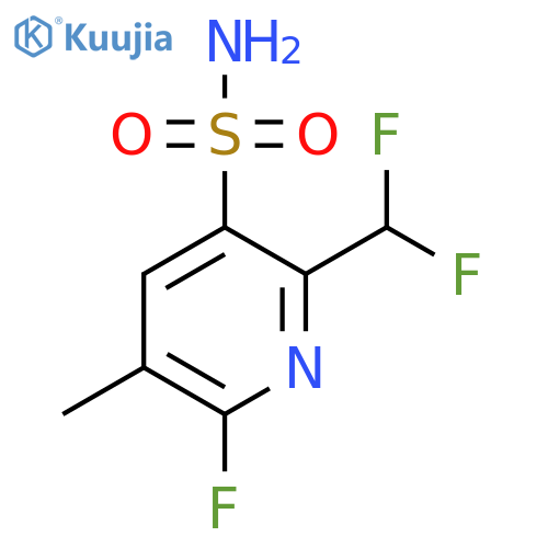 2-(Difluoromethyl)-6-fluoro-5-methylpyridine-3-sulfonamide structure