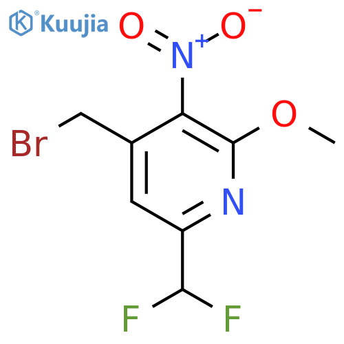 4-(Bromomethyl)-6-(difluoromethyl)-2-methoxy-3-nitropyridine structure