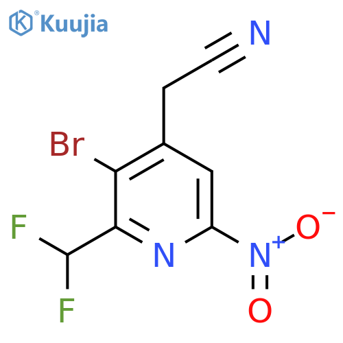 3-Bromo-2-(difluoromethyl)-6-nitropyridine-4-acetonitrile structure
