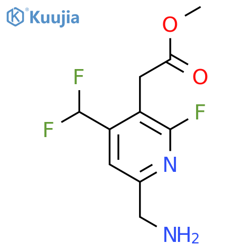 Methyl 6-(aminomethyl)-4-(difluoromethyl)-2-fluoropyridine-3-acetate structure