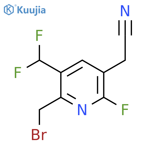 2-(Bromomethyl)-3-(difluoromethyl)-6-fluoropyridine-5-acetonitrile structure