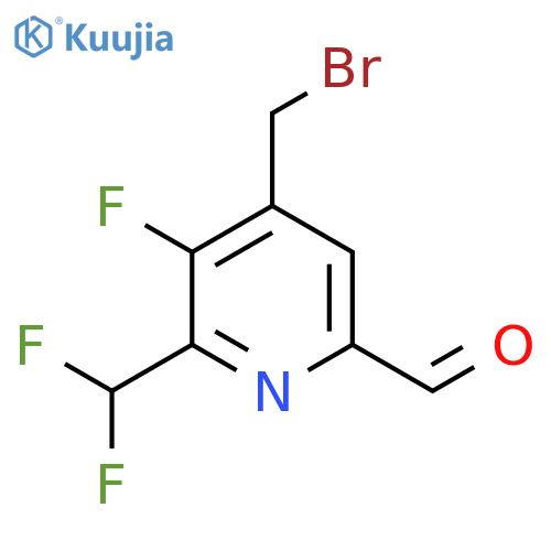 4-(Bromomethyl)-2-(difluoromethyl)-3-fluoropyridine-6-carboxaldehyde structure