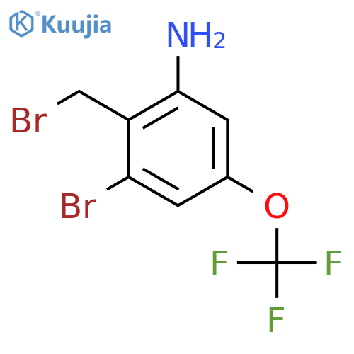 2-Amino-6-bromo-4-(trifluoromethoxy)benzyl bromide structure