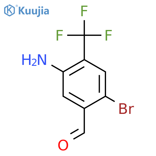 5-Amino-2-bromo-4-(trifluoromethyl)benzaldehyde structure