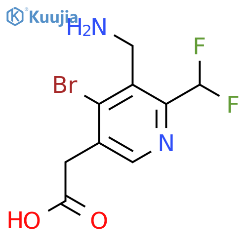 3-(Aminomethyl)-4-bromo-2-(difluoromethyl)pyridine-5-acetic acid structure