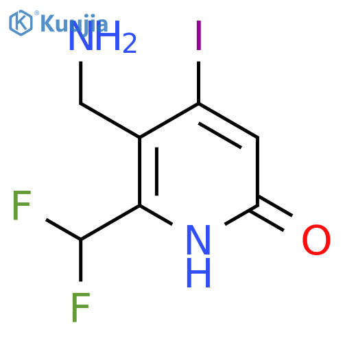 3-(Aminomethyl)-2-(difluoromethyl)-6-hydroxy-4-iodopyridine structure
