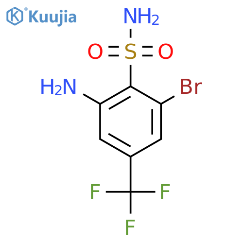 2-Amino-6-bromo-4-(trifluoromethyl)benzenesulfonamide structure
