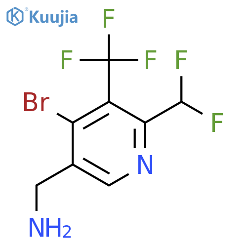 5-(Aminomethyl)-4-bromo-2-(difluoromethyl)-3-(trifluoromethyl)pyridine structure