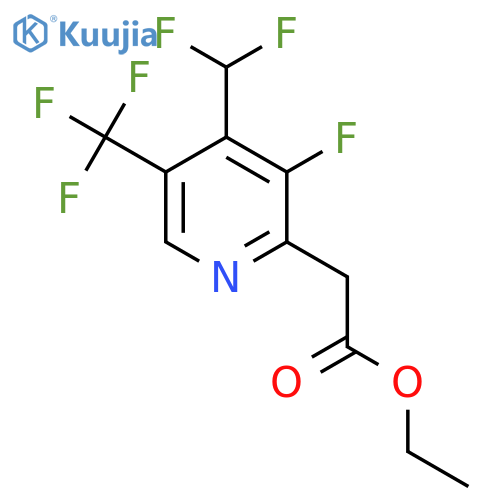 Ethyl 4-(difluoromethyl)-3-fluoro-5-(trifluoromethyl)pyridine-2-acetate structure