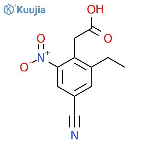 4-Cyano-2-ethyl-6-nitrophenylacetic acid structure