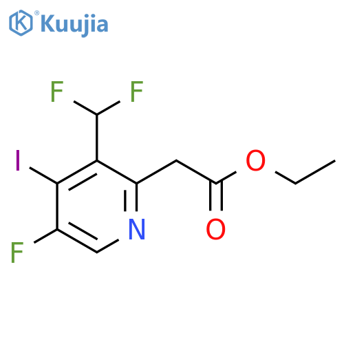 Ethyl 3-(difluoromethyl)-5-fluoro-4-iodopyridine-2-acetate structure