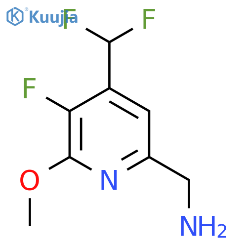 6-(Aminomethyl)-4-(difluoromethyl)-3-fluoro-2-methoxypyridine structure