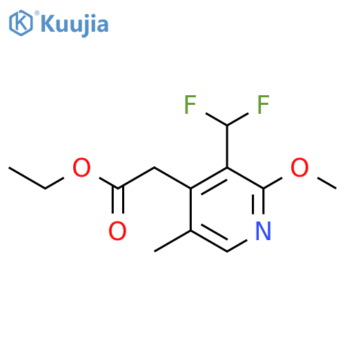 Ethyl 3-(difluoromethyl)-2-methoxy-5-methylpyridine-4-acetate structure