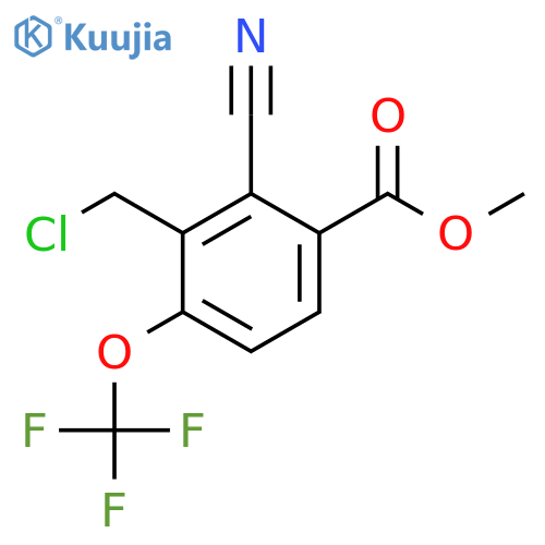 Methyl 3-chloromethyl-2-cyano-4-(trifluoromethoxy)benzoate structure
