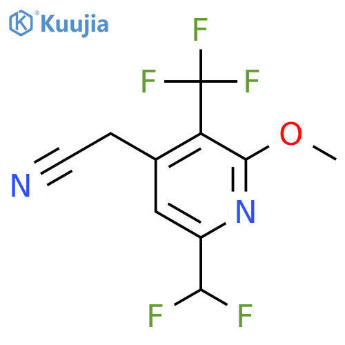 6-(Difluoromethyl)-2-methoxy-3-(trifluoromethyl)pyridine-4-acetonitrile structure