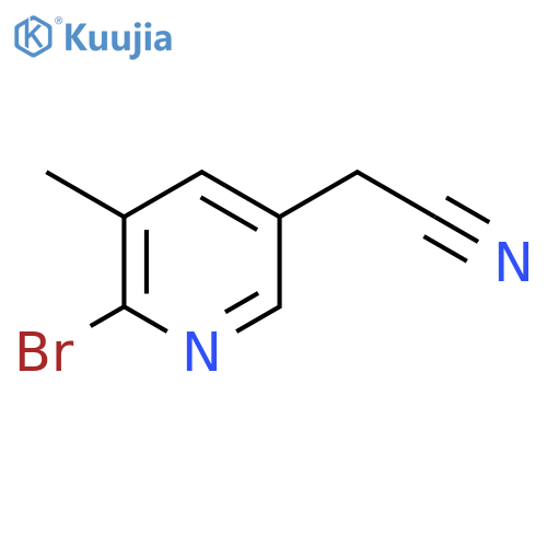 2-(6-Bromo-5-methylpyridin-3-yl)acetonitrile structure