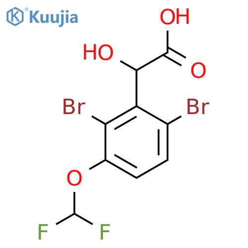 2,6-Dibromo-3-(difluoromethoxy)mandelic acid structure