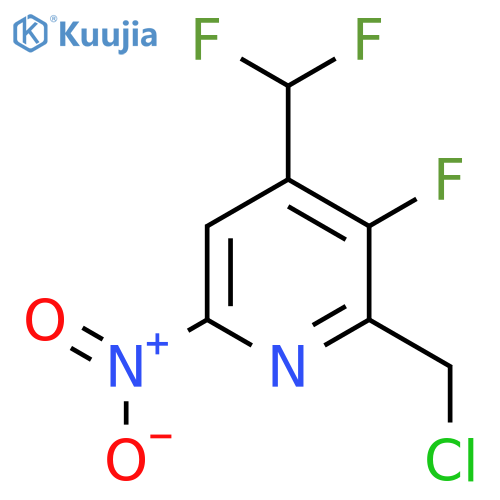 2-(Chloromethyl)-4-(difluoromethyl)-3-fluoro-6-nitropyridine structure