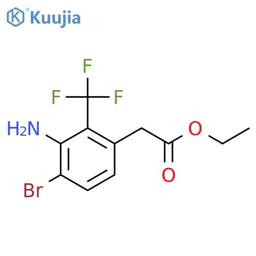 Ethyl 3-amino-4-bromo-2-(trifluoromethyl)phenylacetate structure