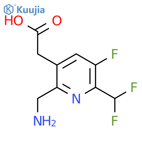 2-(Aminomethyl)-6-(difluoromethyl)-5-fluoropyridine-3-acetic acid structure