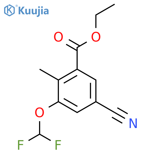 Ethyl 5-cyano-3-difluoromethoxy-2-methylbenzoate structure