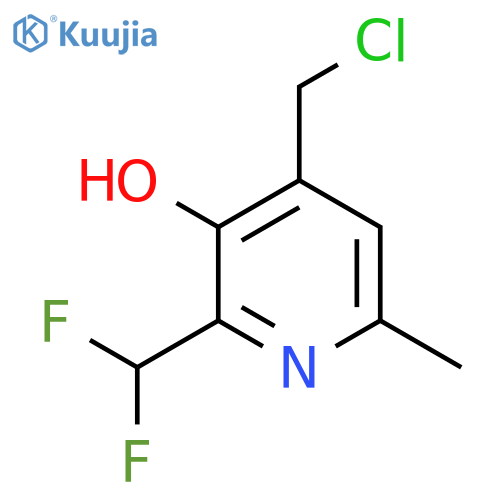 4-(Chloromethyl)-2-(difluoromethyl)-3-hydroxy-6-methylpyridine structure