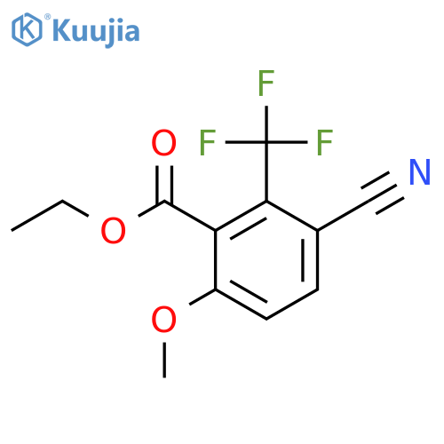 Ethyl 3-cyano-6-methoxy-2-(trifluoromethyl)benzoate structure
