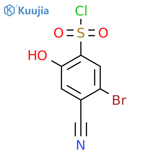5-Bromo-4-cyano-2-hydroxybenzenesulfonyl chloride structure