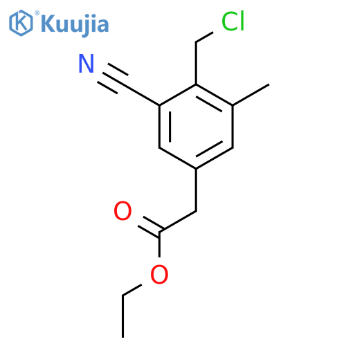 Ethyl 4-chloromethyl-3-cyano-5-methylphenylacetate structure