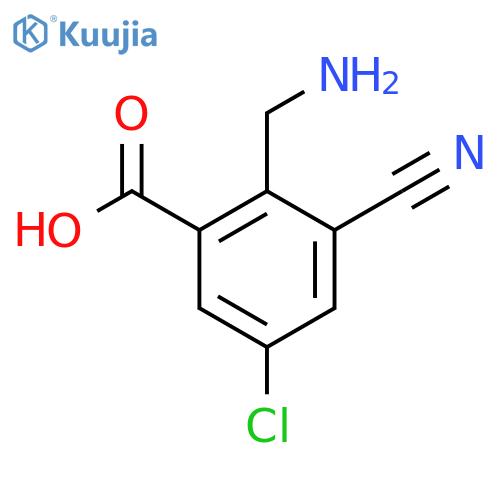 2-Aminomethyl-5-chloro-3-cyanobenzoic acid structure