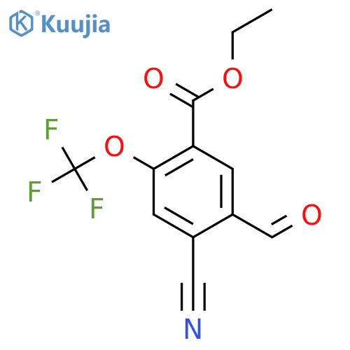 Ethyl 4-cyano-5-formyl-2-(trifluoromethoxy)benzoate structure