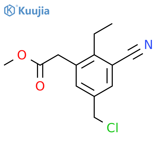 Methyl 5-chloromethyl-3-cyano-2-ethylphenylacetate structure