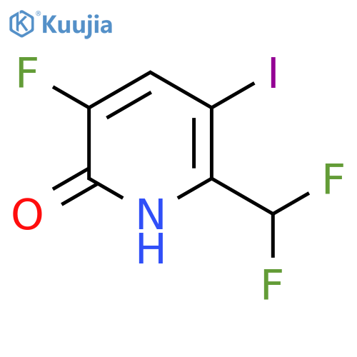 2-(Difluoromethyl)-5-fluoro-6-hydroxy-3-iodopyridine structure