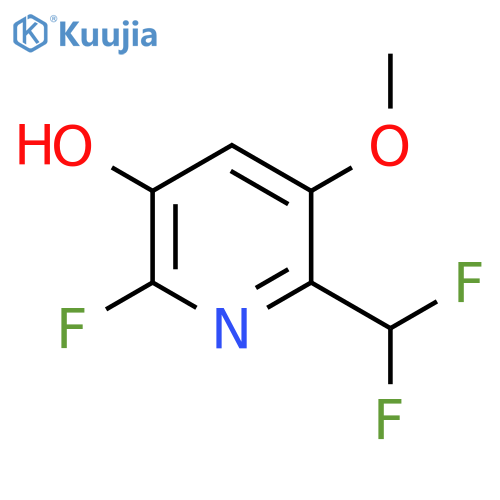 2-(Difluoromethyl)-6-fluoro-5-hydroxy-3-methoxypyridine structure