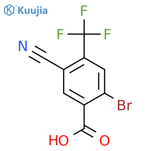 2-Bromo-5-cyano-4-(trifluoromethyl)benzoic acid structure