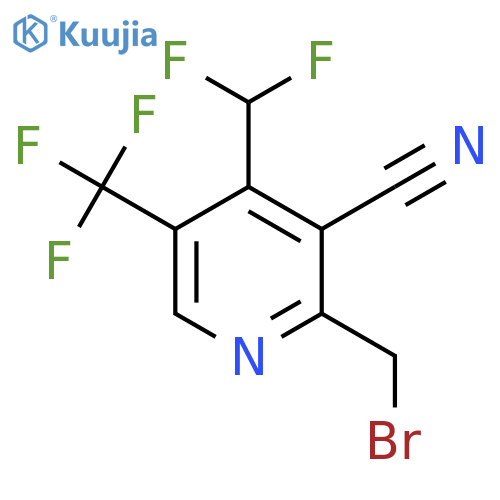 2-(Bromomethyl)-3-cyano-4-(difluoromethyl)-5-(trifluoromethyl)pyridine structure