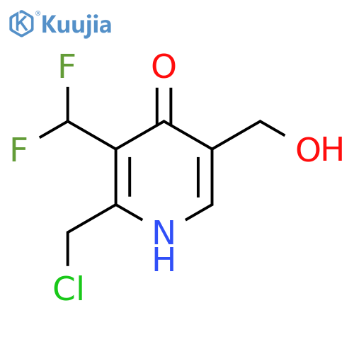 2-(Chloromethyl)-3-(difluoromethyl)-4-hydroxypyridine-5-methanol structure
