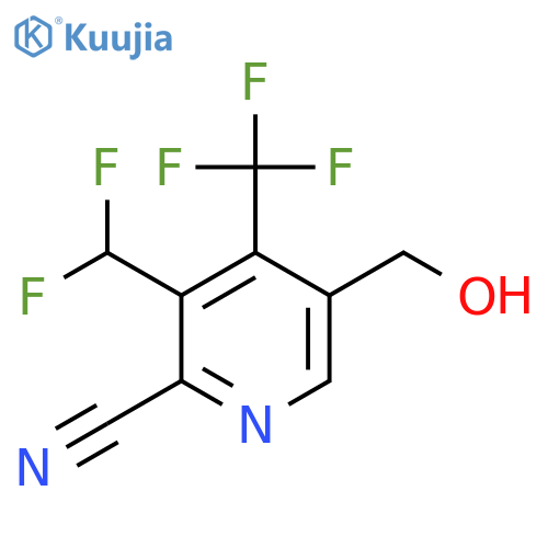 2-Cyano-3-(difluoromethyl)-4-(trifluoromethyl)pyridine-5-methanol structure