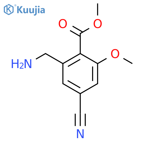 Methyl 2-aminomethyl-4-cyano-6-methoxybenzoate structure