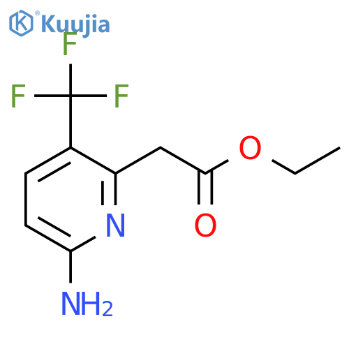 Ethyl 6-amino-3-(trifluoromethyl)pyridine-2-acetate structure